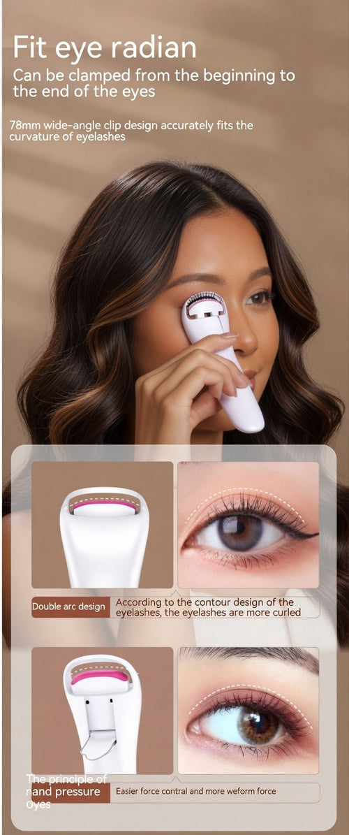 Heated Eyelash Curler — Long-Lasting Lift, No Pinching